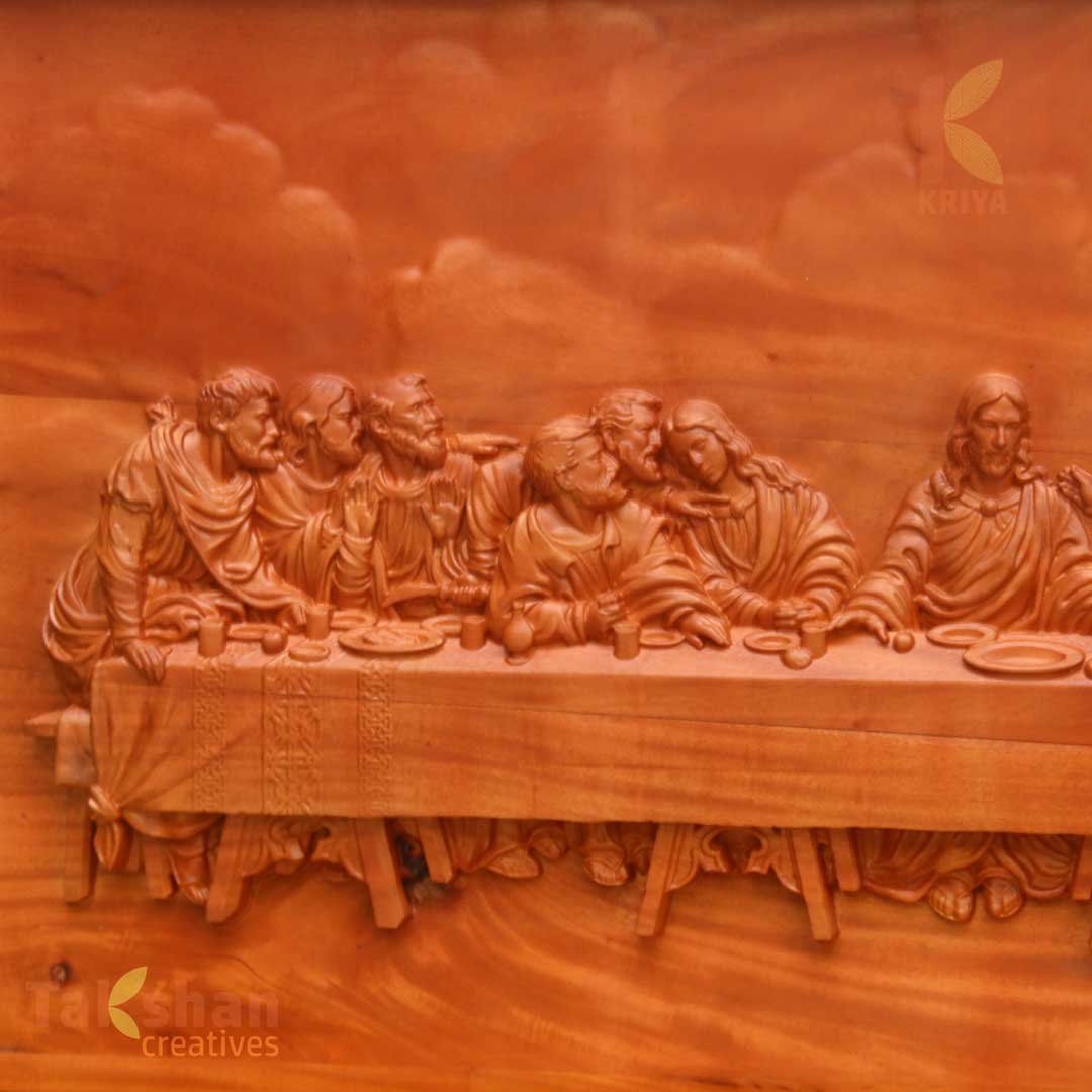Last Supper Wood Carving - BG02M