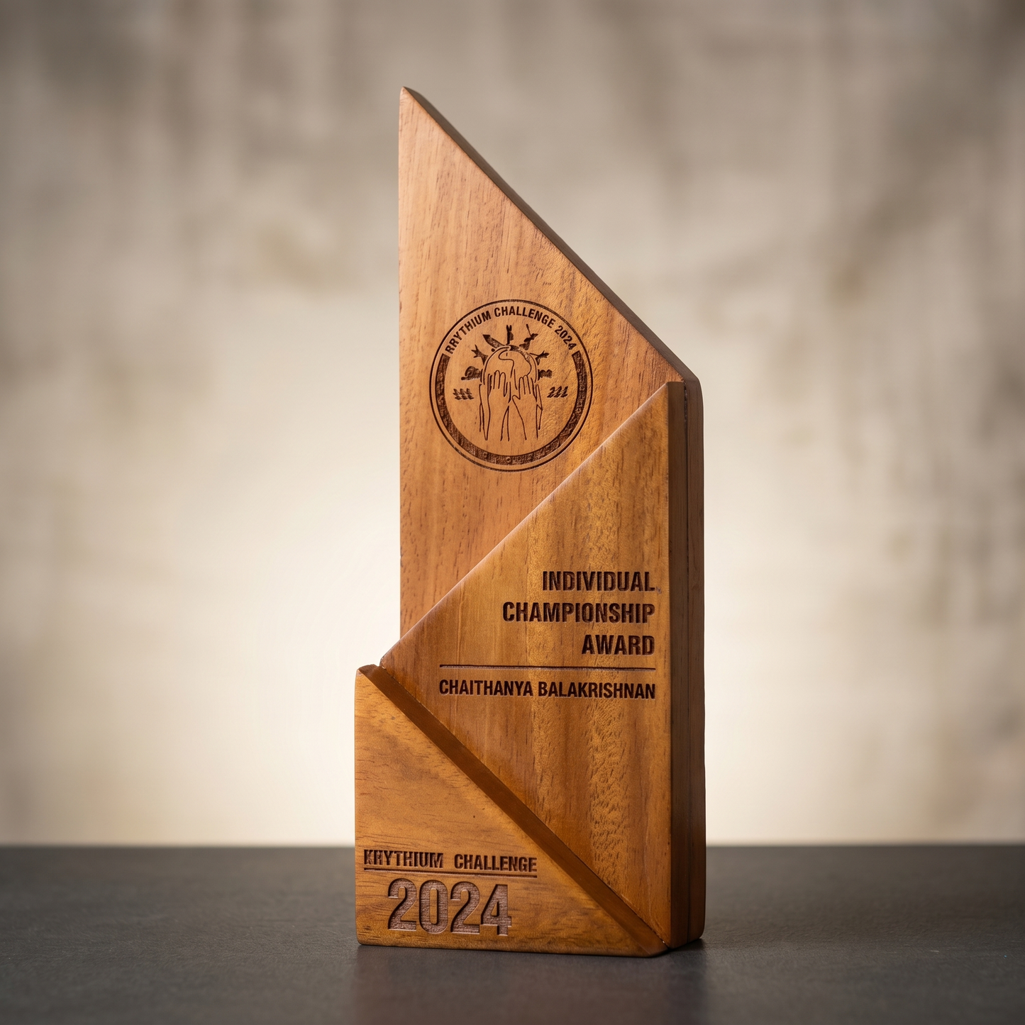 Wooden Ascent – Custom Wooden Achievement Memento