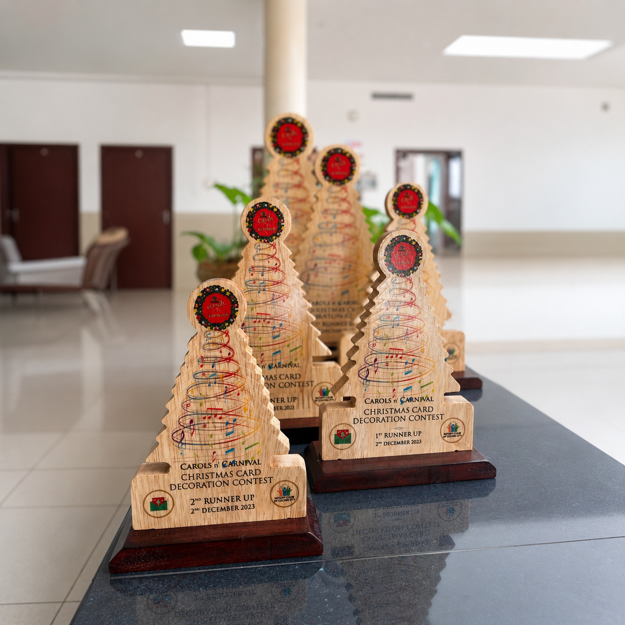 Christmas Tree – Custom Wooden Award -L
