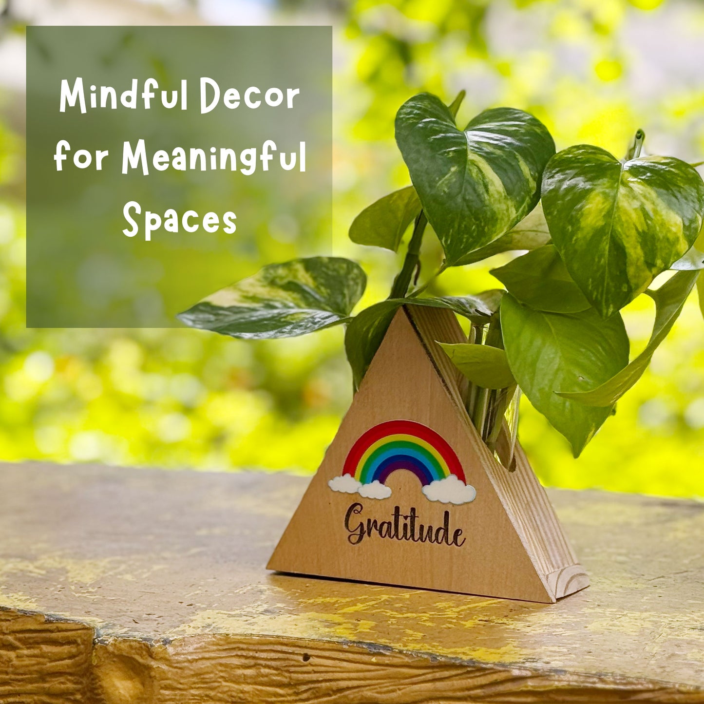 Gratitude Desk Planter - Triangle