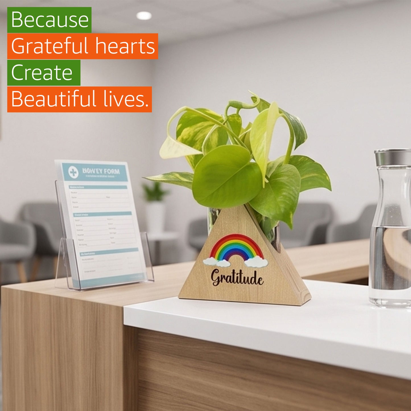 Gratitude Desk Planter - Triangle