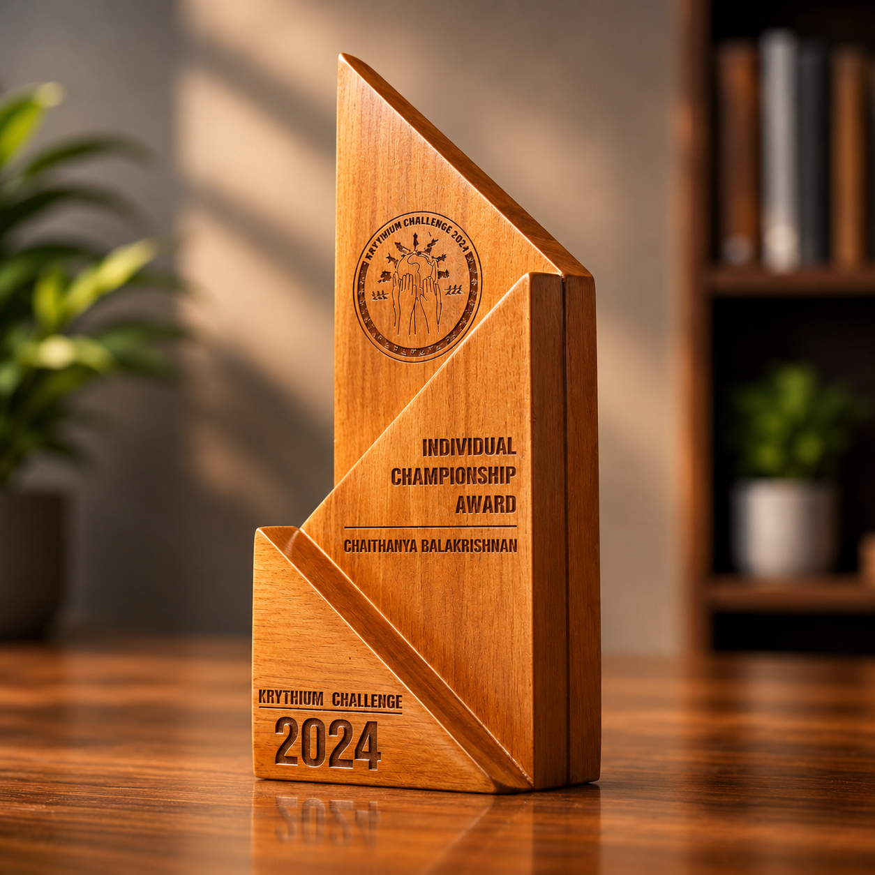 Wooden Ascent – Custom Wooden Achievement Memento