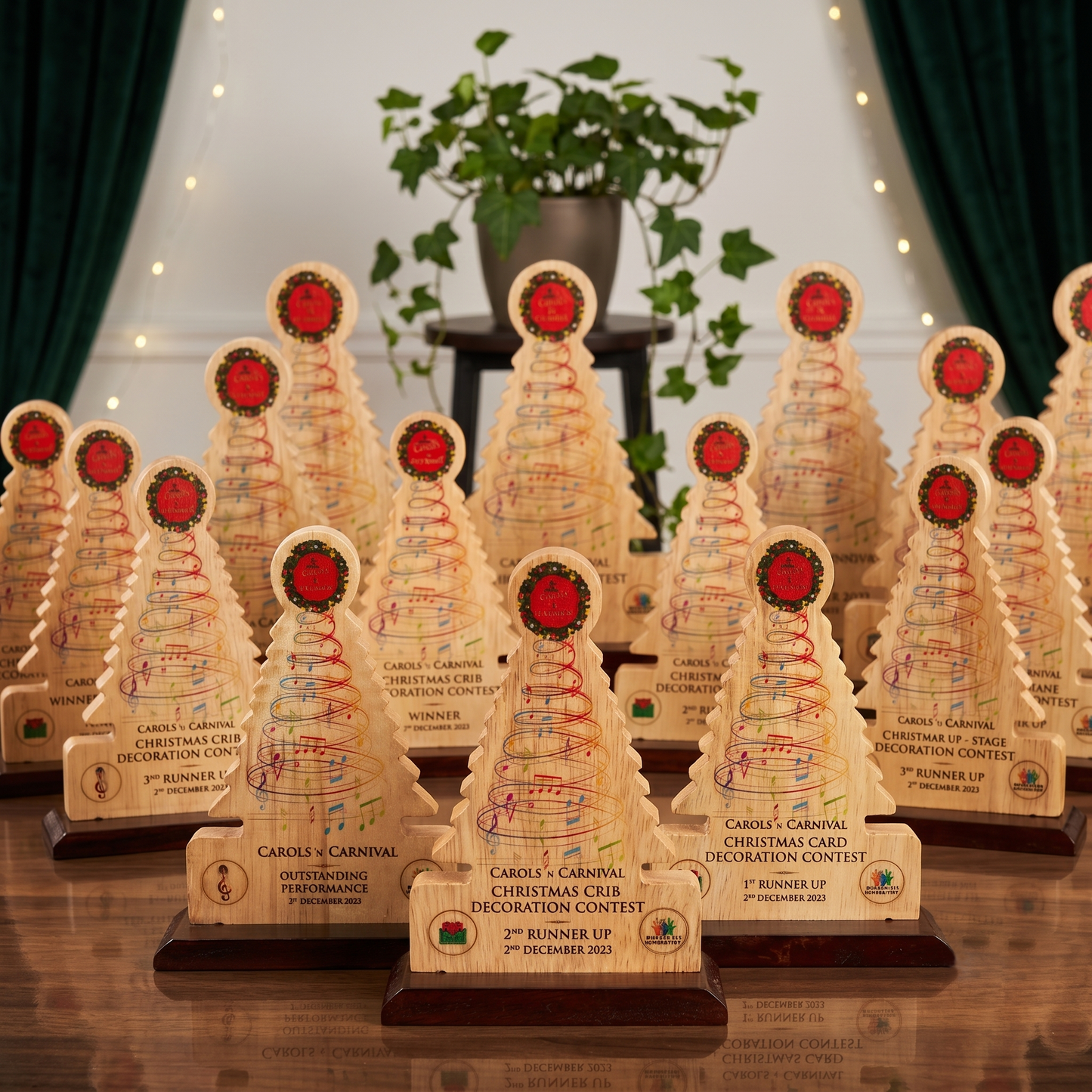 Christmas Tree – Custom Wooden Award -L