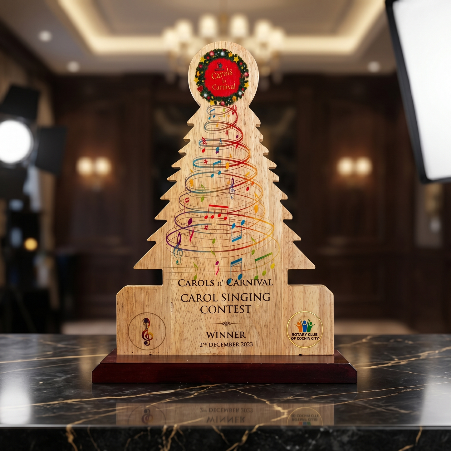 Christmas Tree – Custom Wooden Award -L