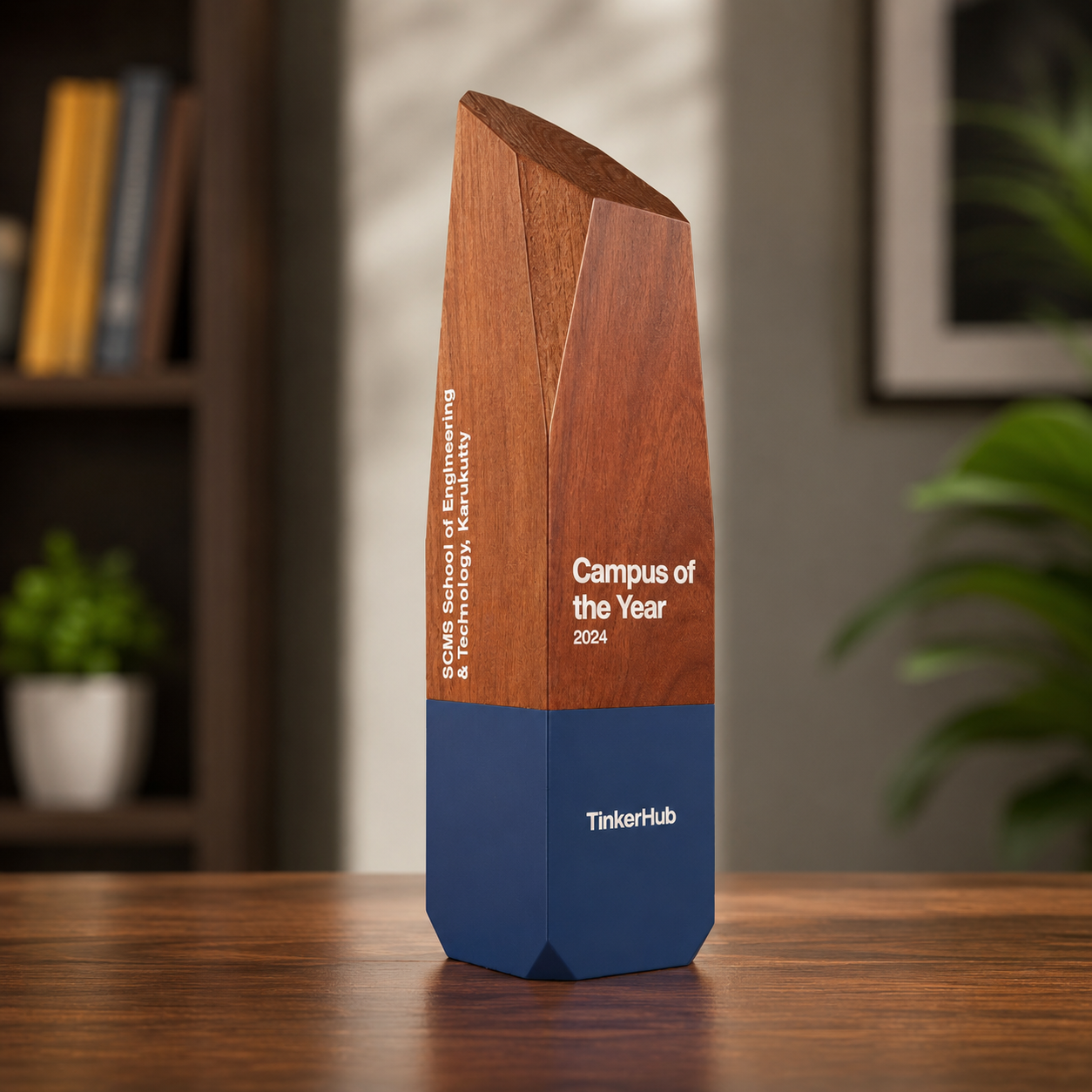 Wooden Pinnacle - Custom printed wooden memento