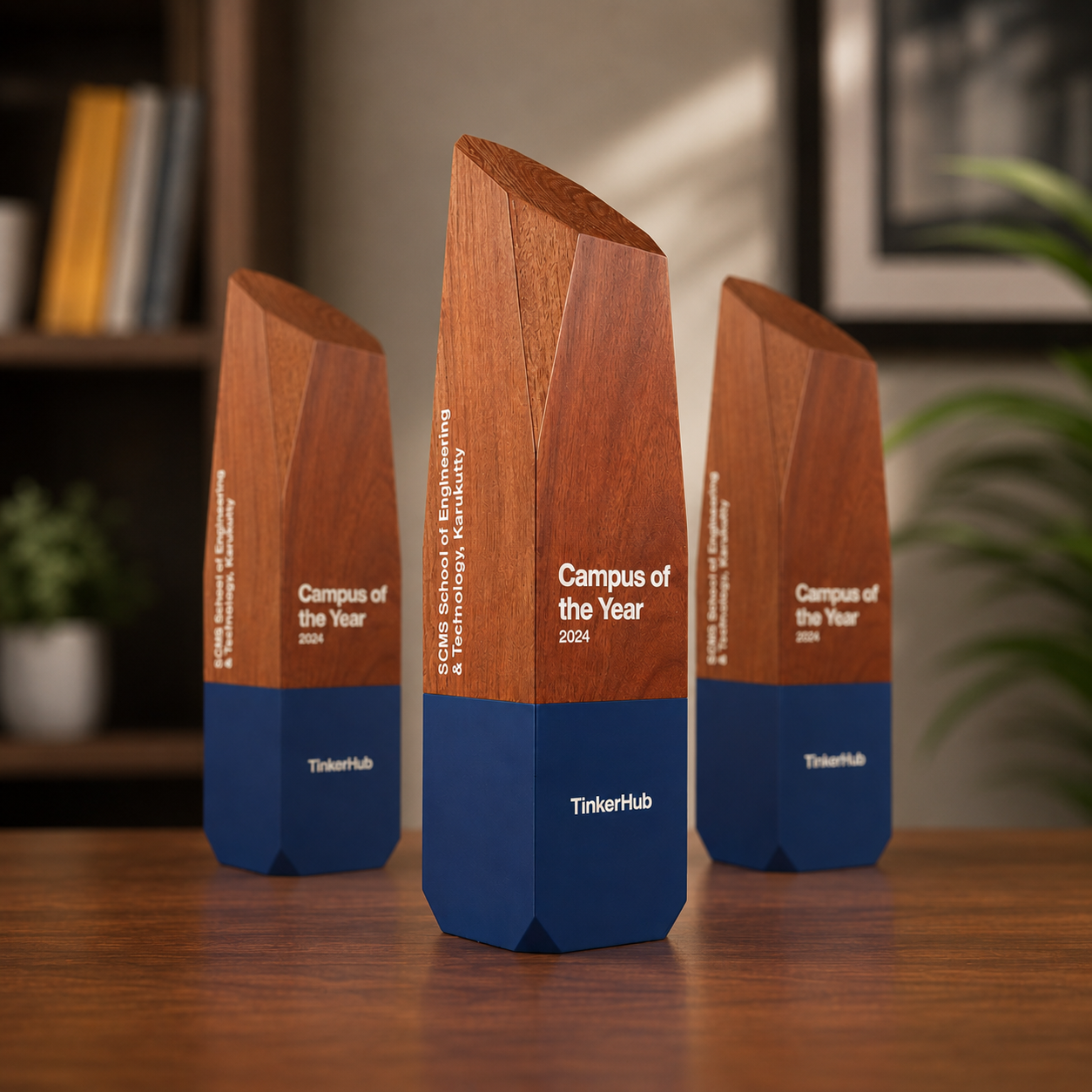 Wooden Pinnacle - Custom printed wooden memento